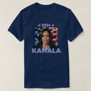 Camiseta Kamala 2024 Red, White e Blue
