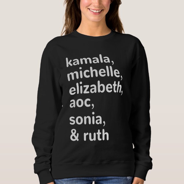 Camiseta Kamala, AOC, RBG, Ruth Bader Michelle Obama (Frente)