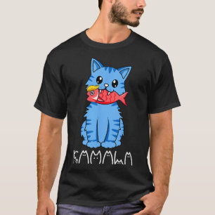 Camiseta Kamala Cat Come Peixe Engraçado Harris Trump 2024