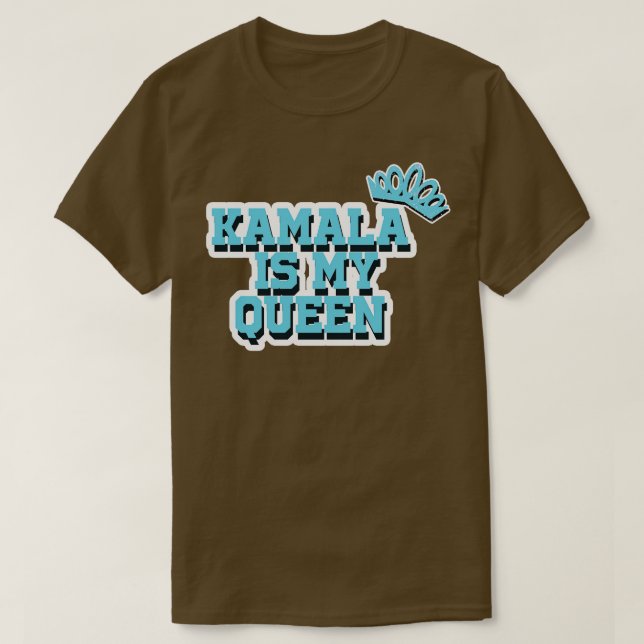 Camiseta Kamala é minha rainha (Frente do Design)