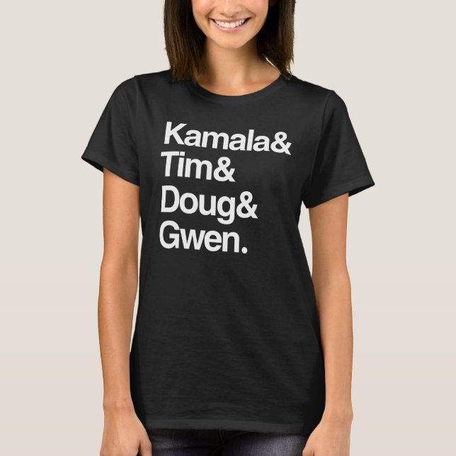 Camiseta Kamala e Tim, Doug e Gwen (Frente)