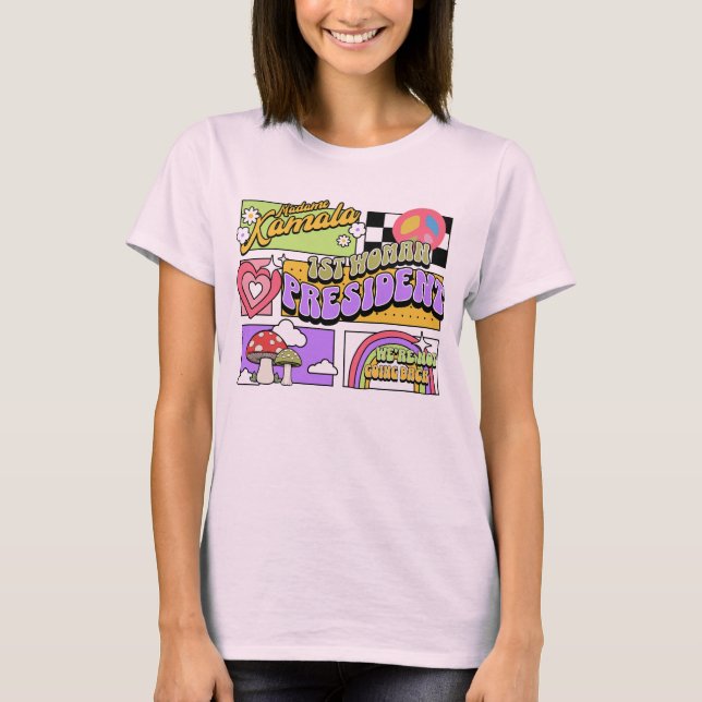 Camiseta Kamala Harris 1rua Presidente Inauguração (Frente)