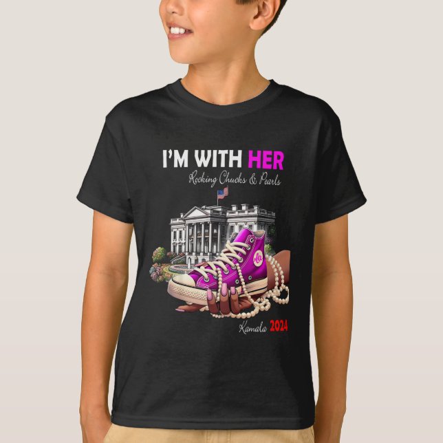 Camiseta Kamala Harris 2024 Eu estou com seus Bichos-de-Obr (Frente)
