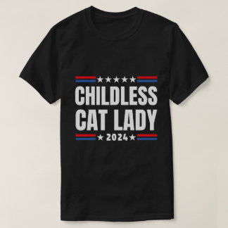 Camiseta Kamala Harris 2024, gata sem filhos
