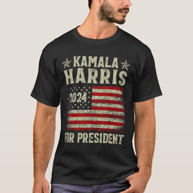 Camiseta Kamala Harris 2024 Para A Campanha Eleitoral Do Pr (Frente)