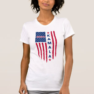 Camiseta Kamala Harris 2024 Patriotic American Flag