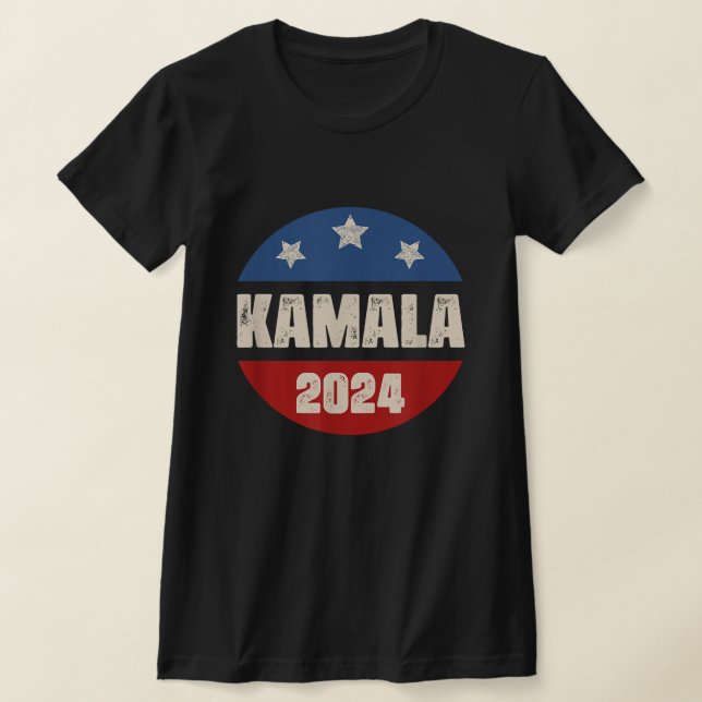 Camiseta Kamala Harris 2024 Presidente Mulheres retrógradas (Postura )