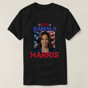 Camiseta Kamala Harris 2024 Red, White e Blue