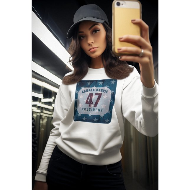 Camiseta Kamala Harris 47 Presidente. Branca (Criador carregado)