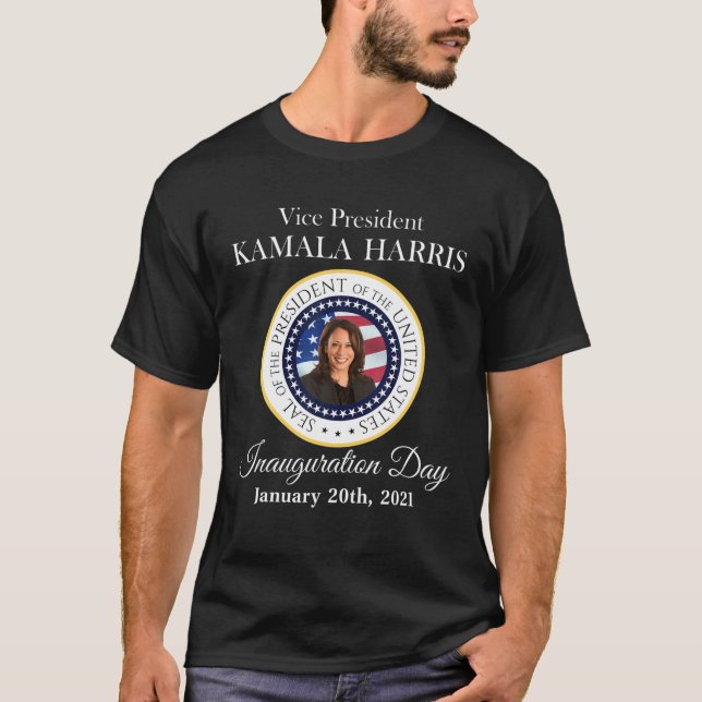 Camiseta Kamala Harris 49º dia de posse do vice-presidente (Frente)