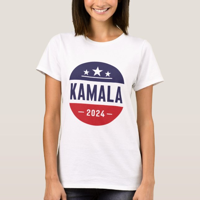 CAMISETA KAMALA HARRIS AMERICAN FLAG COLORS (Frente)