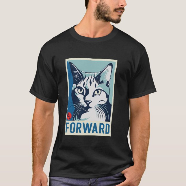 Camiseta Kamala Harris Avante Garotas de Gato Infantis para (Frente)