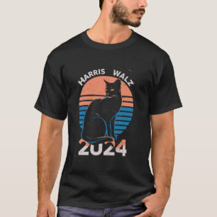 Camiseta Kamala Harris Cat Harris Walz 2024 T Shirt