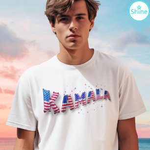 Camiseta Kamala Harris Cute American Flag Balloon Alphabets