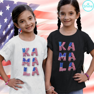 Camiseta Kamala Harris Cute American Flag Balloon Alphabets