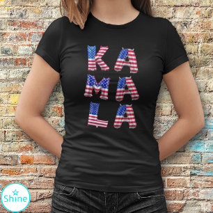 Camiseta Kamala Harris Cute American Flag Balloon Alphabets