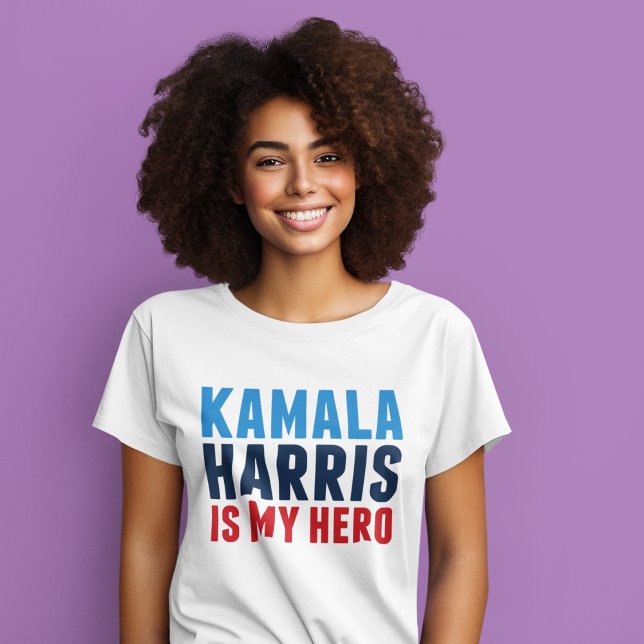 Camiseta Kamala Harris é meu herói (Criador carregado)