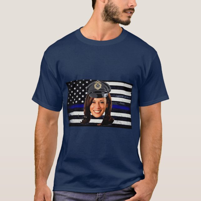 Camiseta Kamala Harris é policial (Frente)