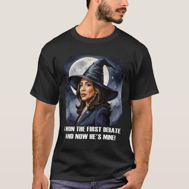 Camiseta Kamala Harris Engraçado Debate Eleição 2024 (Frente)