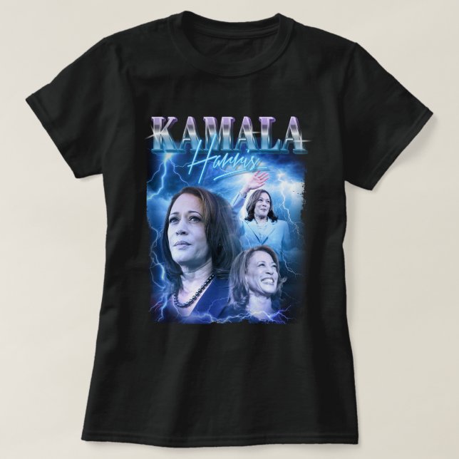Camiseta Kamala Harris Estilo Retroativo dos anos 90 (Frente do Design)
