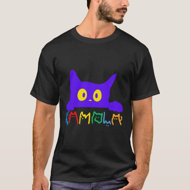 Camiseta Kamala Harris Funny Cat Letting Typografia Alpha (Frente)