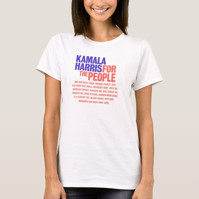 Camiseta Kamala Harris: Para as pessoas ricas que funcionam (Frente)