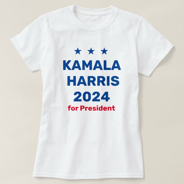 Camiseta Kamala Harris Para O Presidente 2024 (Frente do Design)
