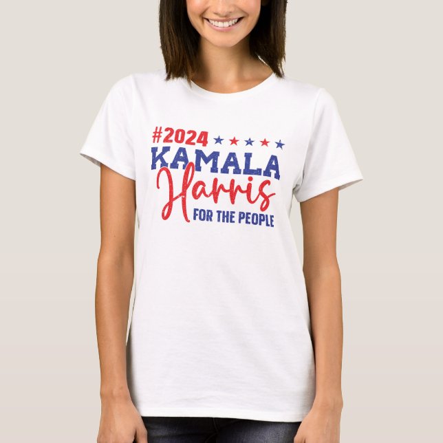 Camiseta Kamala Harris para o Presidente Pessoas 2024 (Frente)