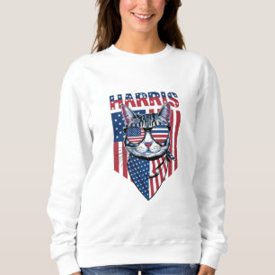 Camiseta Kamala Harris para Presidente 2024 Gato Engraçado