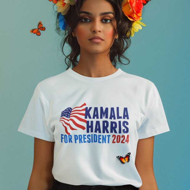 Camiseta Kamala Harris para Presidente das Eleições 2024 (Criador carregado)