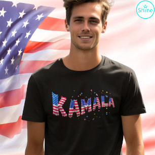 Camiseta Kamala Harris para Presidente dos EUA Flag Balloon