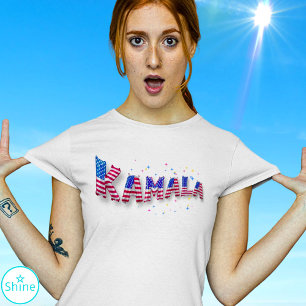 Camiseta Kamala Harris para Presidente dos EUA Flag Balloon