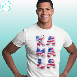 Camiseta Kamala Harris para Presidente dos EUA Flag Balloon