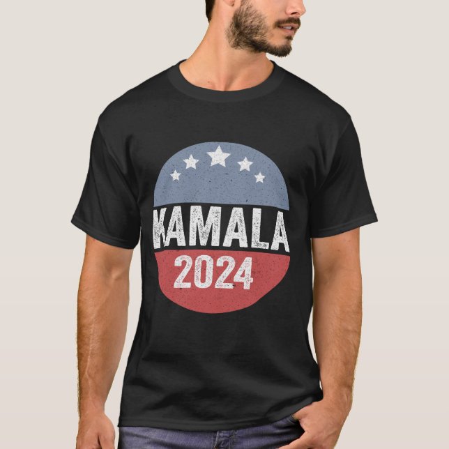 Camiseta Kamala Harris Presidente Democrat Eleito Presente (Frente)