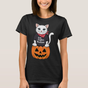 Camiseta Kamala Harris Pumpkin Halloween Cat Damas Para Kam