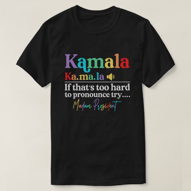 Camiseta Kamala Harris Senhora Presidente (Frente do Design)