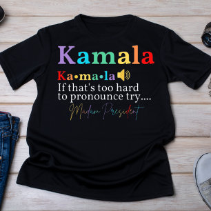Camiseta Kamala Harris Senhora Presidente Pronúncia