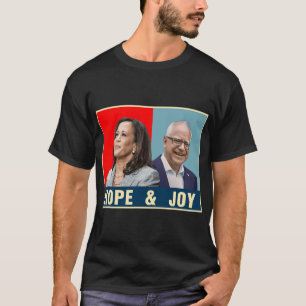 Camiseta Kamala Harris Tim Walz 2024 Esperança E Joy