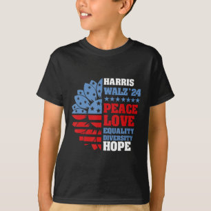 Camiseta Kamala Harris Tim Walz 2024 Peace Lgbt Harris Walz