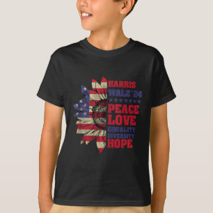 Camiseta Kamala Harris Tim Walz 2024 Peace Lgbt Harris Walz