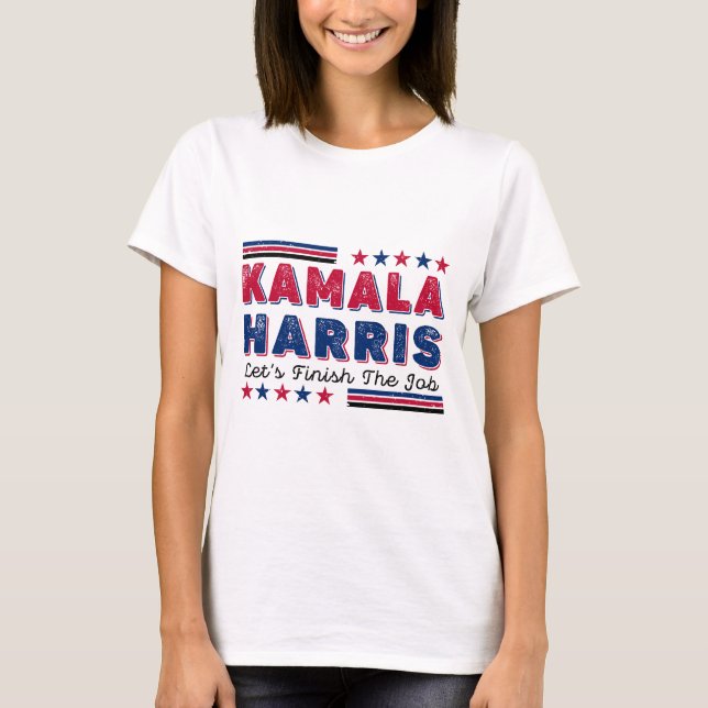 Camiseta Kamala harris vamos termina o trabalho (Frente)