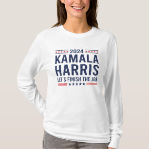 Camiseta kamala harris vamos terminar o trabalho kamala pre
