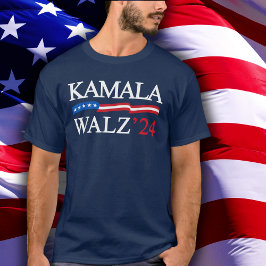 Camiseta Kamala Harris Walz 2024 Obviamente Azul