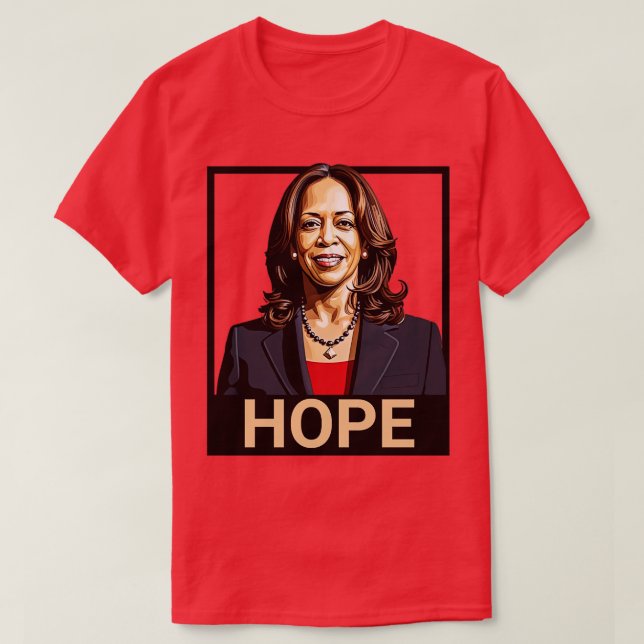 Camiseta Kamala Hope Poster (Frente do Design)