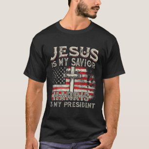 Camiseta Kamala Jesus É Meu Salvador Harris É Meu President