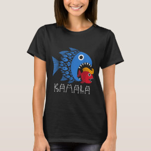 Camiseta Kamala Sobre Trump Onda Azul Peixe Grande Come Pei