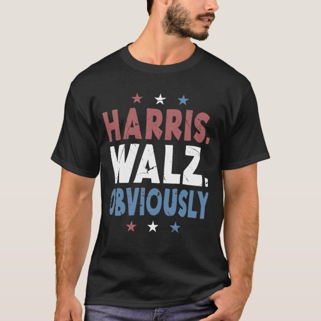 Camiseta Kamala Walz Obviamente 2024 Harris Waltz 2024 Elei (Frente)