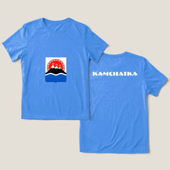 Camiseta Kamchatka Especial Gift Blue Tourist Clássico (Design Frente e Verso)