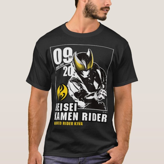 Camiseta Kamen Rider Kiva Heisei Rider Aniversário (Frente)