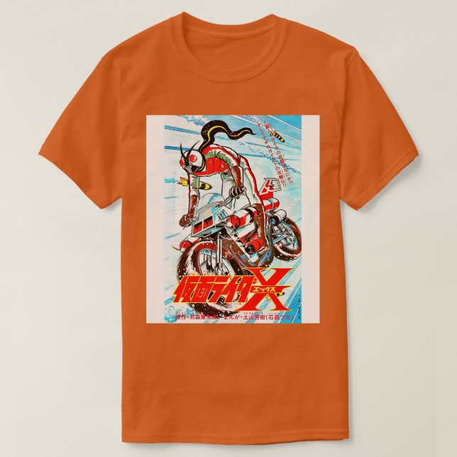 CAMISETA KAMEN RIDER X 1974 (Frente do Design)